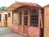 8 x 8 Loglap Lodge + 2ft Canopy