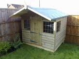 6 X 4 Loglap Den + 2ft Canopy & Floor